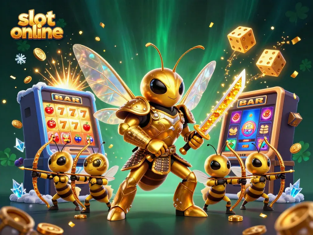 Spin to win with vibrant slot online excitement, showcasing colorful jackpots and dynamic gaming elements.
