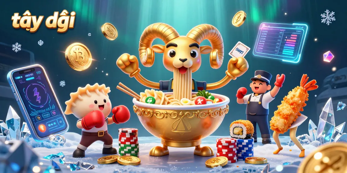 Engage in thrilling casino action with our playful characters at "tại đây", featuring a unique ramen bowl dealer.